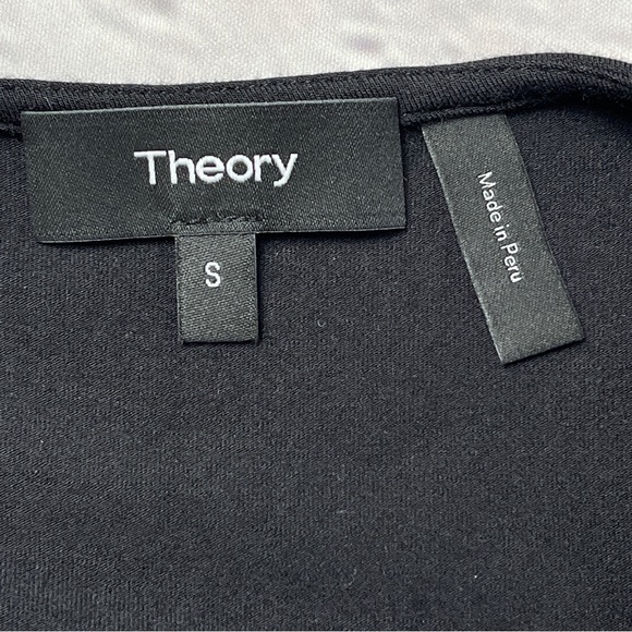 THEORY Jorainna SL2 black stretch cotton midi sheath dress, size S - Picture 2 of 12